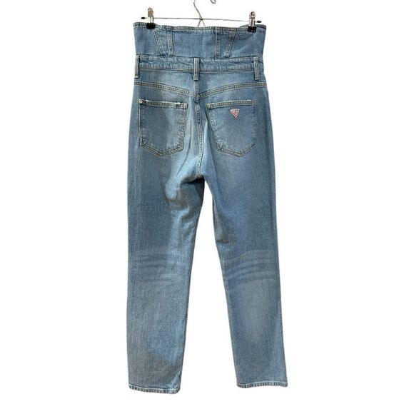 Guess Vintage 80s/90s Fold Over Light Wash Jeans Size 31 - Picture 7 of 7